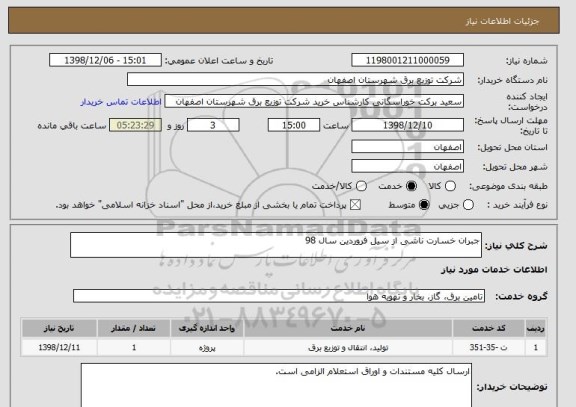 استعلام جبران خسارت ناشی از سیل فروردین سال 98