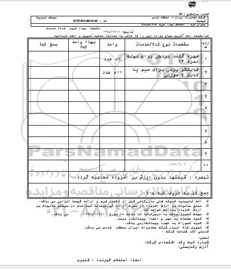 استعلام مهره گلند برنجی ...