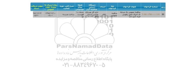 مناقصه عایق رطوبتی قیری ایزو بام