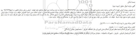 مزایده، مزایده فروش کفش مردانه ورنی با زیره ترکیه 35 جفت و...( نوبت دوم)