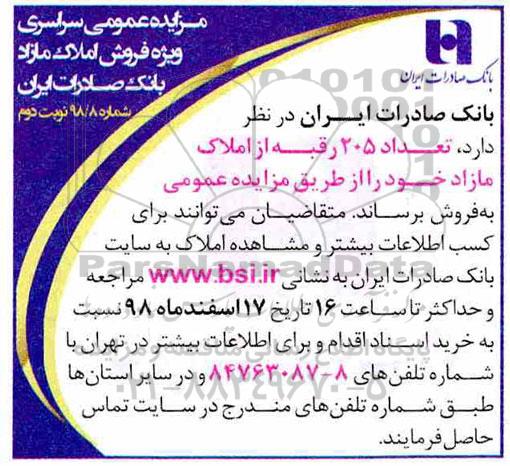 مزایده ،مزایده فروش  205 رقبه از املاک مازاد نوبت دوم 