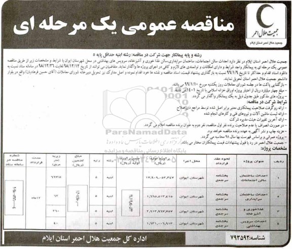 مناقصه ، مناقصه احداث سالن اجتماعات، ساختمان سرایداری، سالن غذاخوری و آشپزخانه، سرویس های بهداشتی