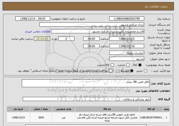 استعلام الکل طبی 96 درصد.