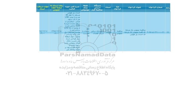 مناقصه    احداث پل هوایی 