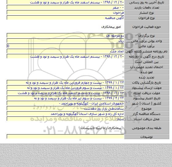 ساماندهی بازار روز دهدشت