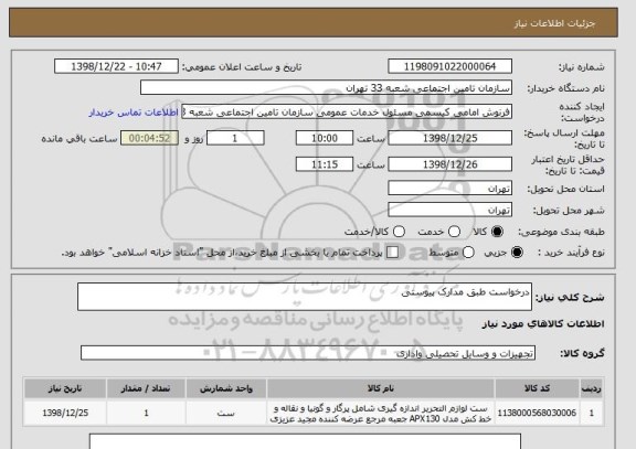استعلام درخواست طبق مدارک پیوستی 