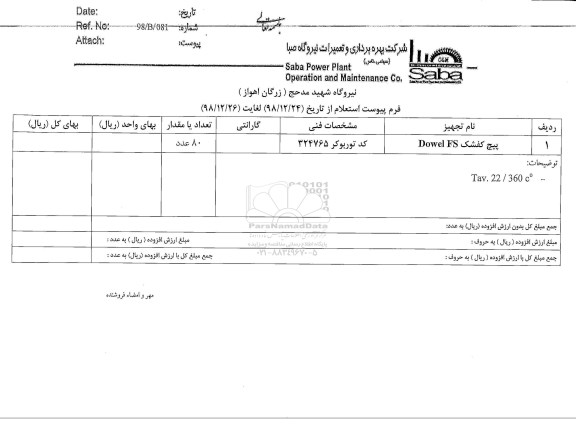 استعلام پیچ کفشک