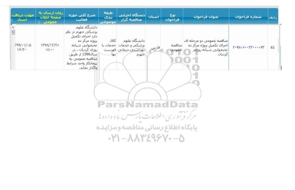 مناقصه اجرای تکمیل پروژ مرکز ده تختخوابی شبانه روزی, سامانه تدارکات الکترونیکی دولت 
