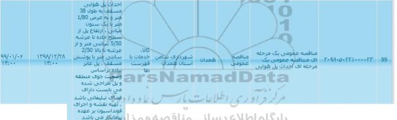 مناقصه    احداث پل هوایی 