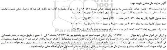 مزایده جدول کانیوا، پالت چوبی
