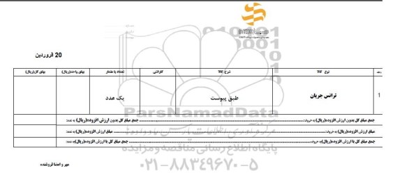 استعلام ، استعلام  ترانس جریان