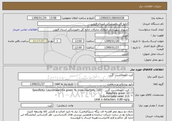 استعلام کیت لکومالاشیت گرین