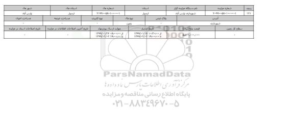 مزایده مزایده زمین 