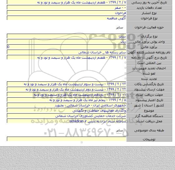 واگذاری فعالیتهای حفاظتی و نگهبانی