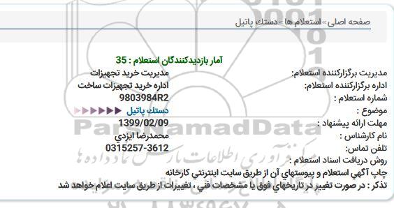 استعلام,استعلام دستک پاتیل 