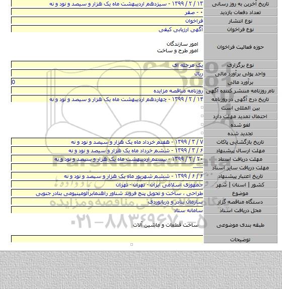 طراحی ، ساخت و تحویل پنج فروند شناور راهنمابرآلومینیومی بنادر جنوبی