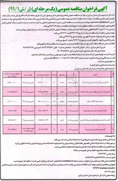 فراخوان مناقصه ، فراخوان مناقصه لکه گیری و روکش آسفالت محور پل