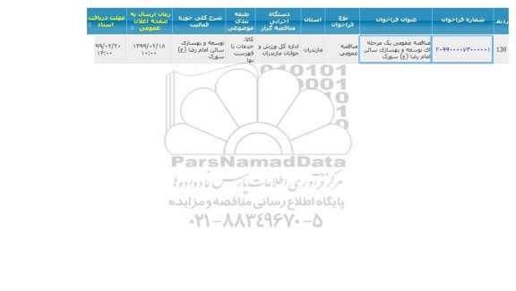 مناقصه  توسعه و بهسازی سالن امام رضا ع سورک