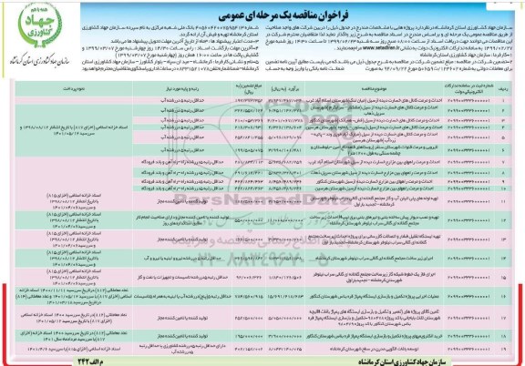 فراخوان مناقصه , فراخوان مناقصه احداث و مرمت کانال های خسارت دیده ....