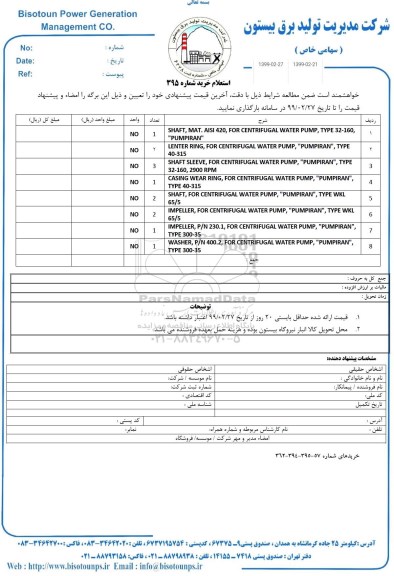 استعلام shaft sleeve for centrifugal