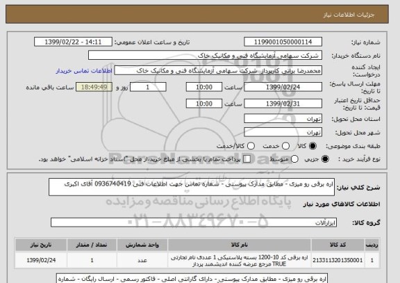 استعلام اره برقی رو میزی, سامانه ستاد