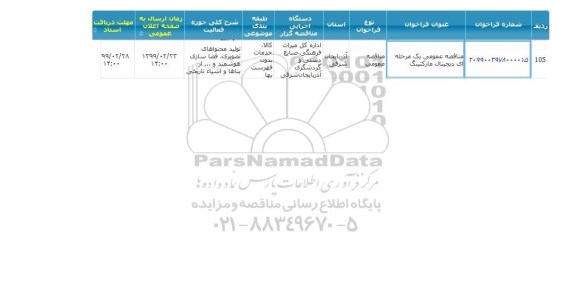 مناقصه, مناقصه دیجیتال مارکتینگ 