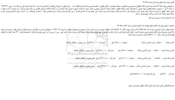 مزایده، مزایده فروش کفش دخترانه    500جفت  و... 