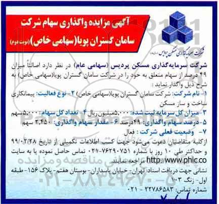 مزایده ، مزایده واگذاری سهام - نوبت دوم