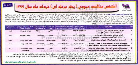 آگهی مناقصه عمومی , مناقصه اجرای بهسازی عملیات خاکی، زیرسازی و آسفالت 