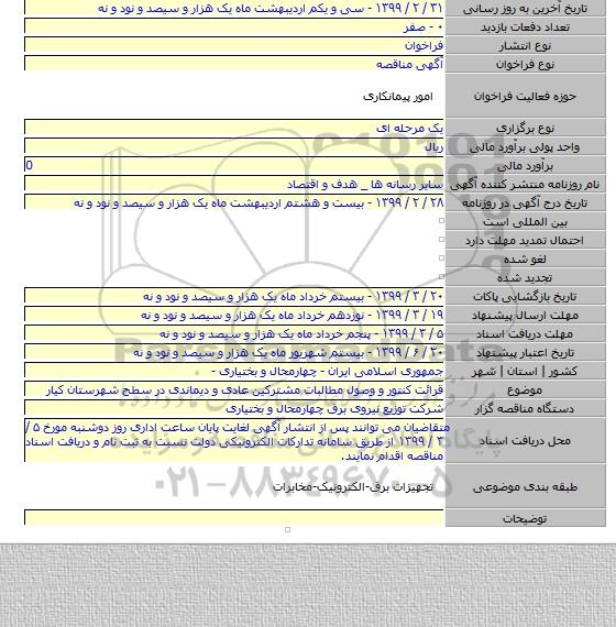 قرائت کنتور و وصول مطالبات  مشترکین عادی و دیماندی در سطح شهرستان کیار