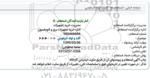 استعلام, استعلام گلند و لوله خرطومی 