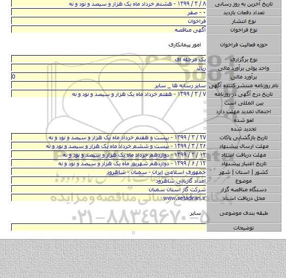 امداد گازبانی شاهرود