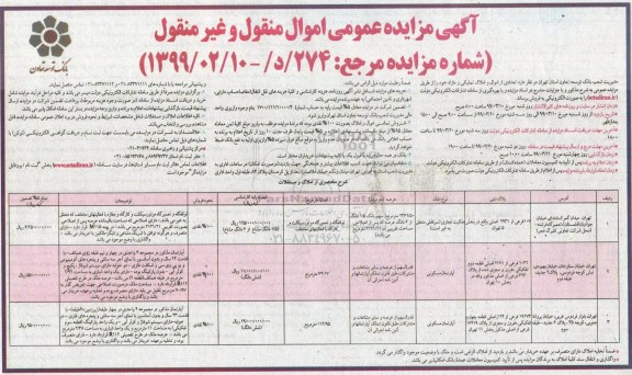 مزایده ،مزایده فروش اموال و املاک تملیکی و مازاد