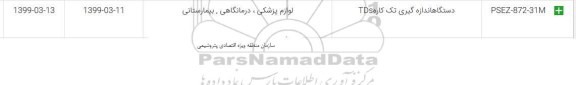 استعلام دستگاه اندازه گیری تک کاره TDS