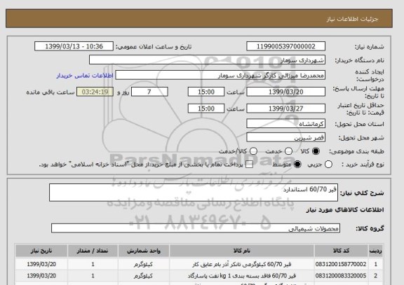 استعلام قیر 60/70 استاندارد 