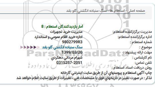 استعلام, استعلام سنگ سنباده انگشتی