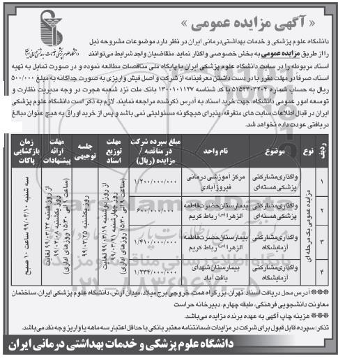 مزایده، مزایده واگذاری مشارکتی واحد ...