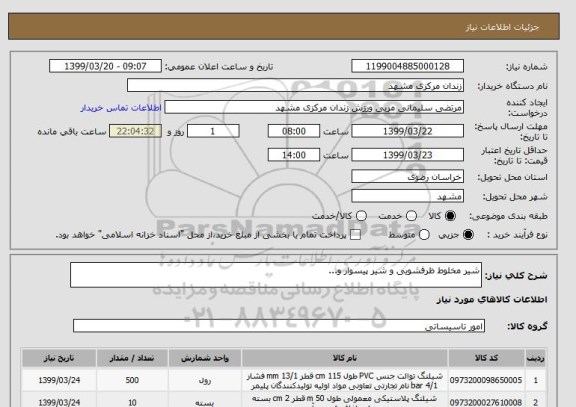 استعلام شیر مخلوط ظرفشویی و شیر پیسوار و...