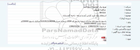 استعلام بهاء خرید کراس آرم و تسمه