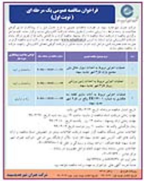 فراخوان مناقصه عمومی , مناقصه عملیات اجرایی مربوط به احداث دیوار حائل بتنی ...