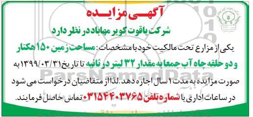 مزایده، مزایده یکی از مزارع تحت مالکیت