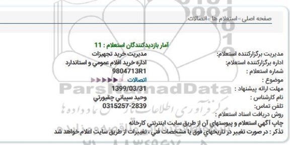 استعلام، استعلام اتصالات