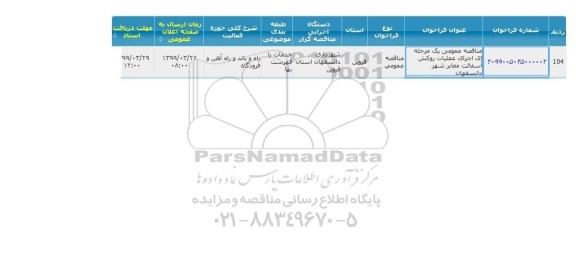 فراخوان مناقصه،مناقصه عملیات روکش آسفالت معابر شهر 