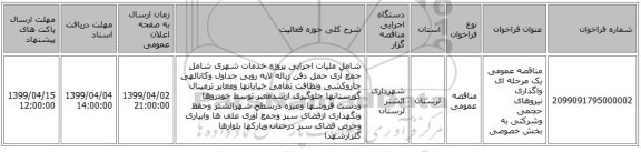 مناقصه عمومی یک مرحله ای واگذاری نیروهای حجمی وشرکتی به بخش خصوصی 
