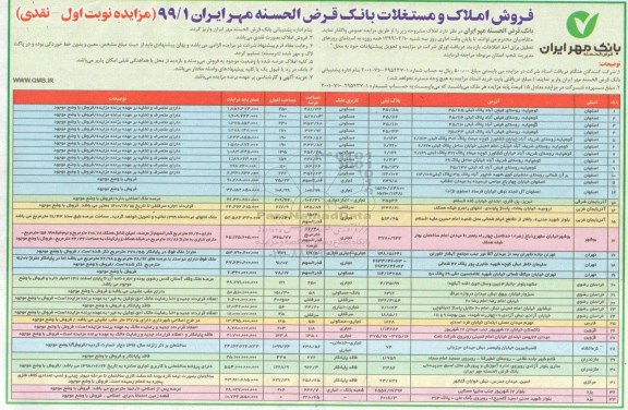 آگهی مزایده،مزایده فروش املاک و مستغلات کاربری مسکونی و تجاری