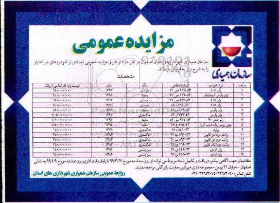 مزایده ,مزایده خودرو