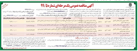 مناقصه ، مناقصه تکمیل مدرسه.. نوبت دوم 