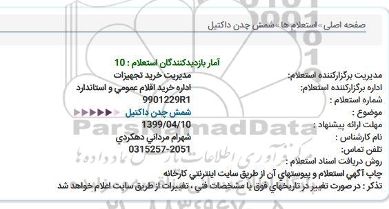 استعلام, استعلام​ شمش چدن داکتیل 