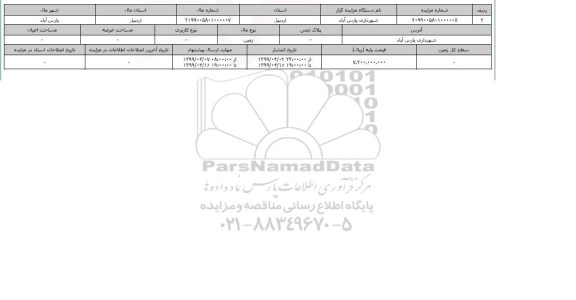 مزایده ،   مزایده زمین 