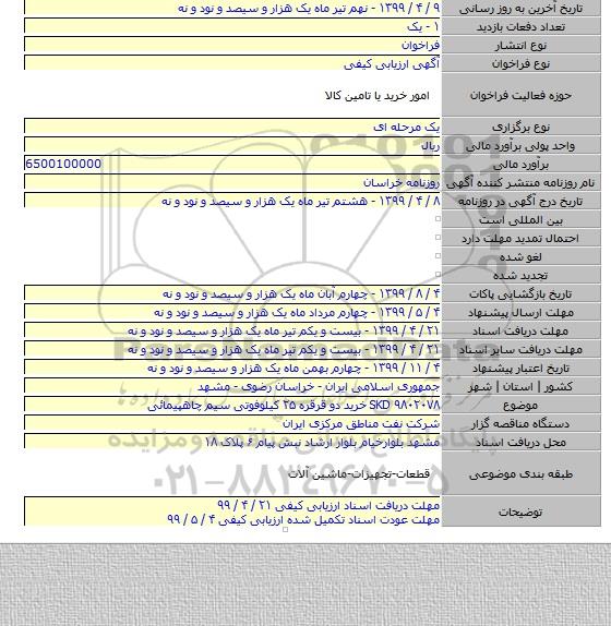 SKD ۹۸۰۲۰۷۸  خرید دو قرقره ۲۵ کیلوفوتی سیم چاهپیمائی